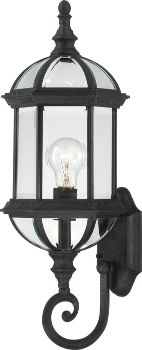 Boxwood One Light Wall Lantern in Textured Black