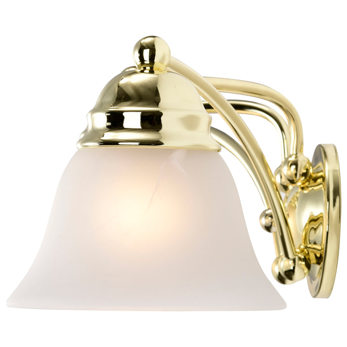 Empire Four Light Vanity in Polished Brass