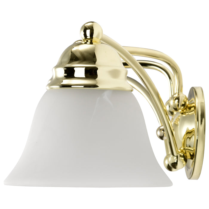 Empire Four Light Vanity in Polished Brass