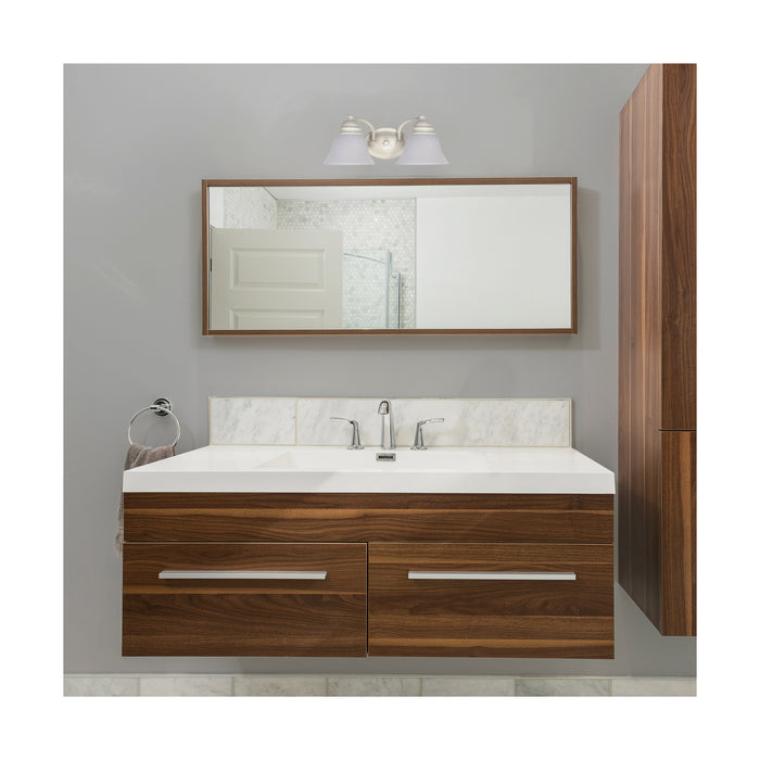 Empire Two Light Vanity in Textured White