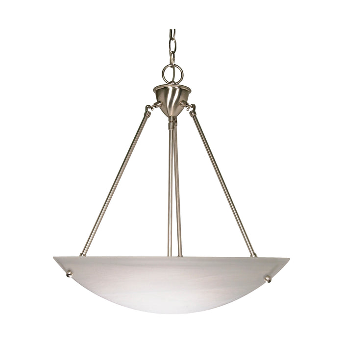 Pendants Brushed Nickel Three Light Pendant in Brushed Nickel