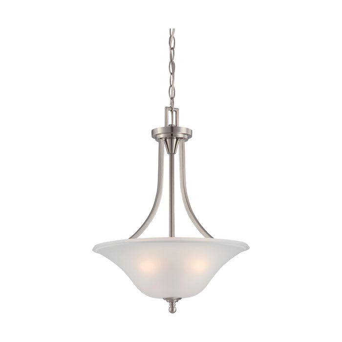 Surrey Three Light Pendant in Brushed Nickel