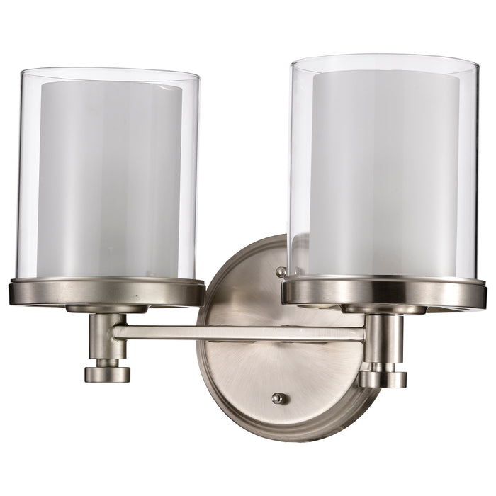 Decker Two Light Vanity in Brushed Nickel