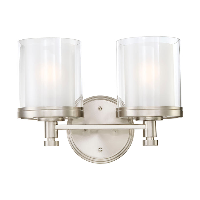 Decker Two Light Vanity in Brushed Nickel