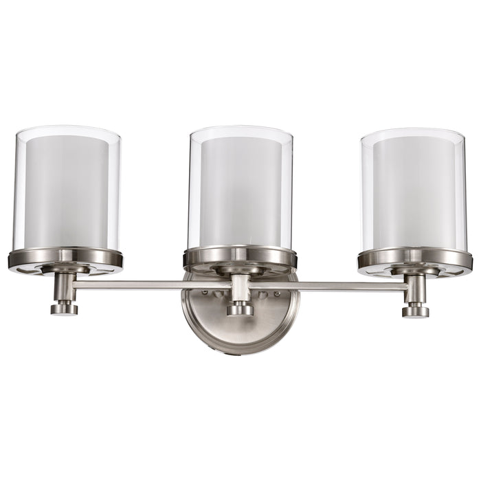 Decker Three Light Vanity in Brushed Nickel