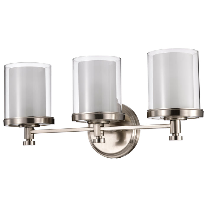 Decker Three Light Vanity in Brushed Nickel