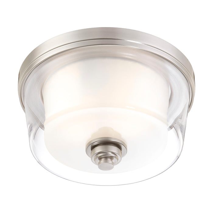 Decker Two Light Flush Mount in Brushed Nickel