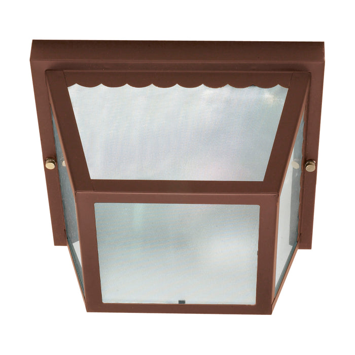 Carport Two Light Flush Mount in Old Bronze