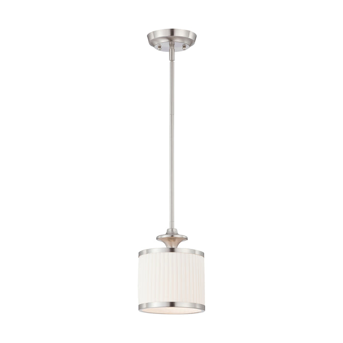 Candice One Light Mini Pendant in Brushed Nickel