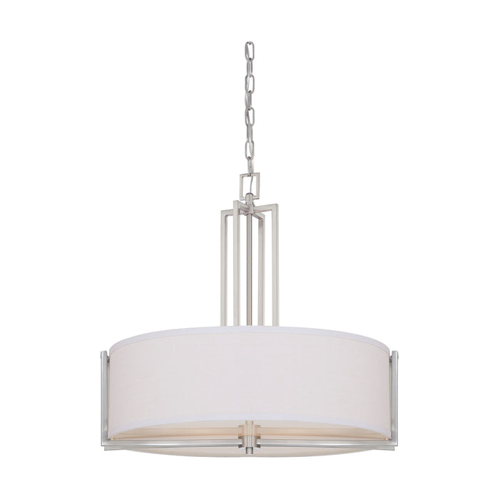 Gemini Four Light Pendant in Brushed Nickel