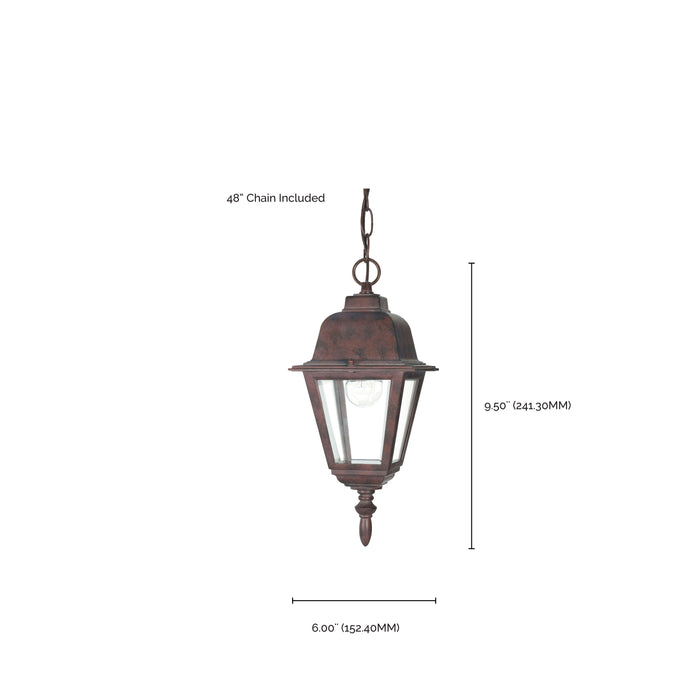 Briton One Light Hanging Lantern in Old Bronze