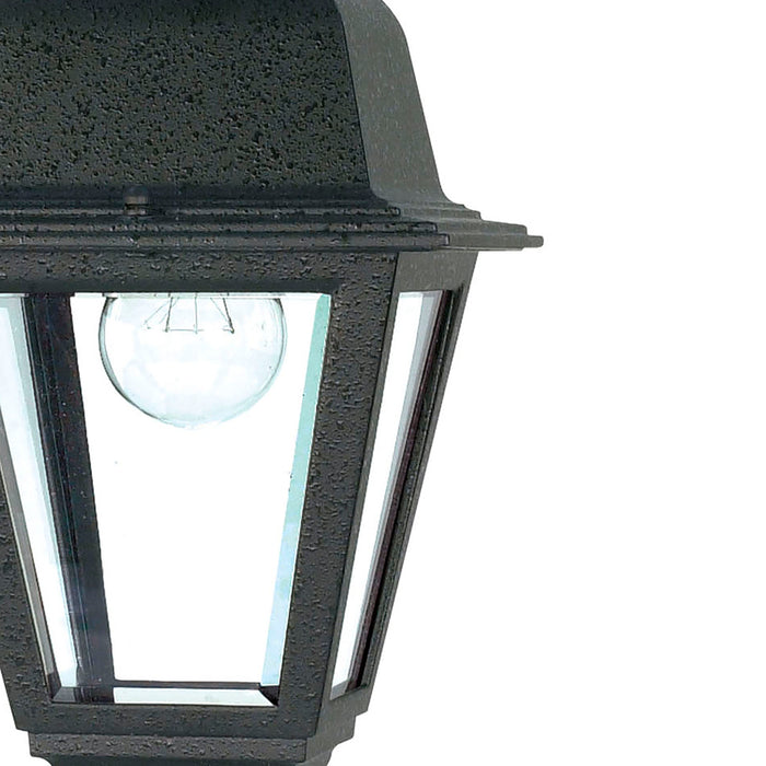 Briton One Light Hanging Lantern in Textured Black