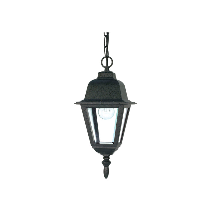 Briton One Light Hanging Lantern in Textured Black