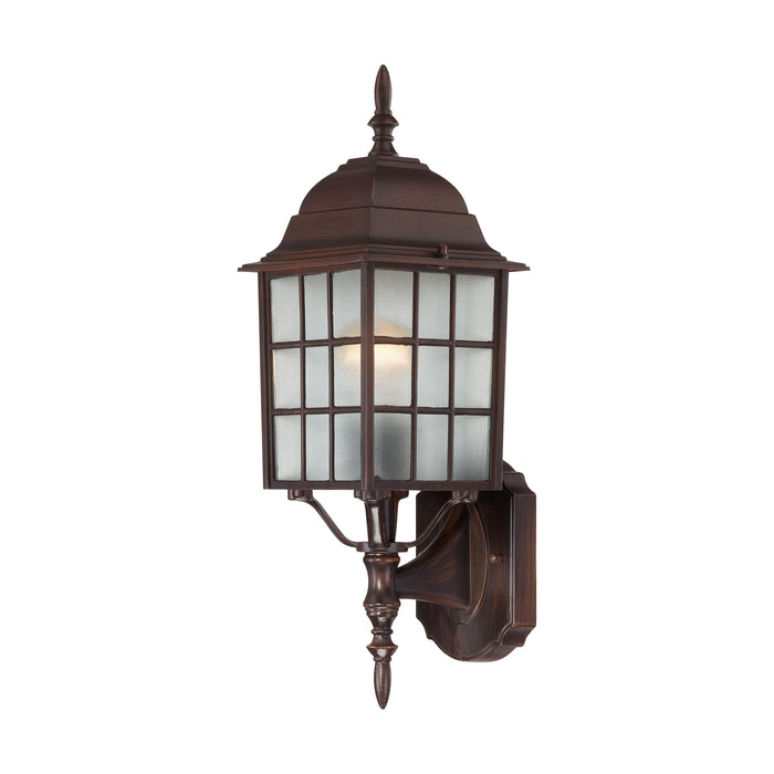 Adams One Light Wall Lantern in Rustic Bronze