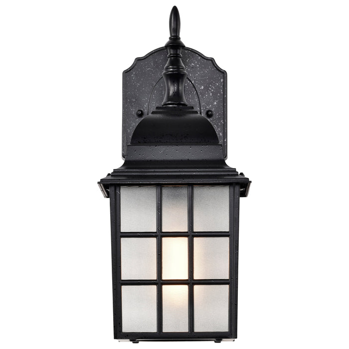 Adams One Light Wall Lantern in Textured Black