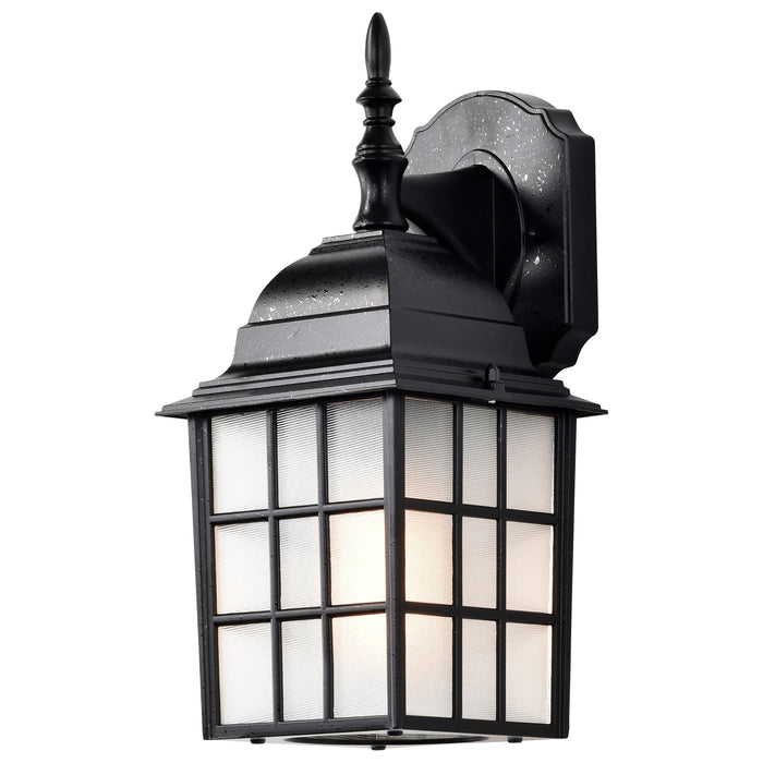 Adams One Light Wall Lantern in Textured Black