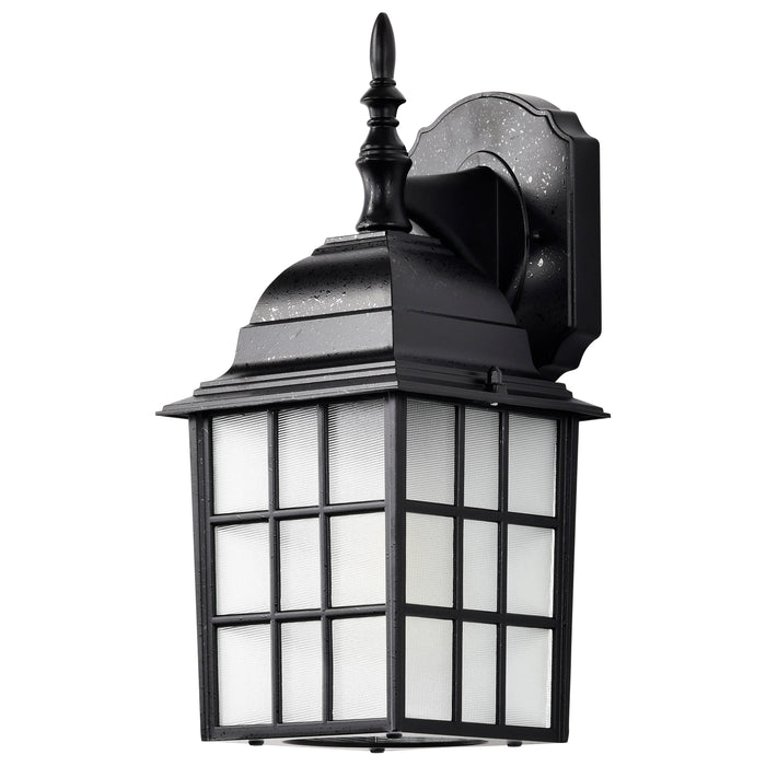 Adams One Light Wall Lantern in Textured Black