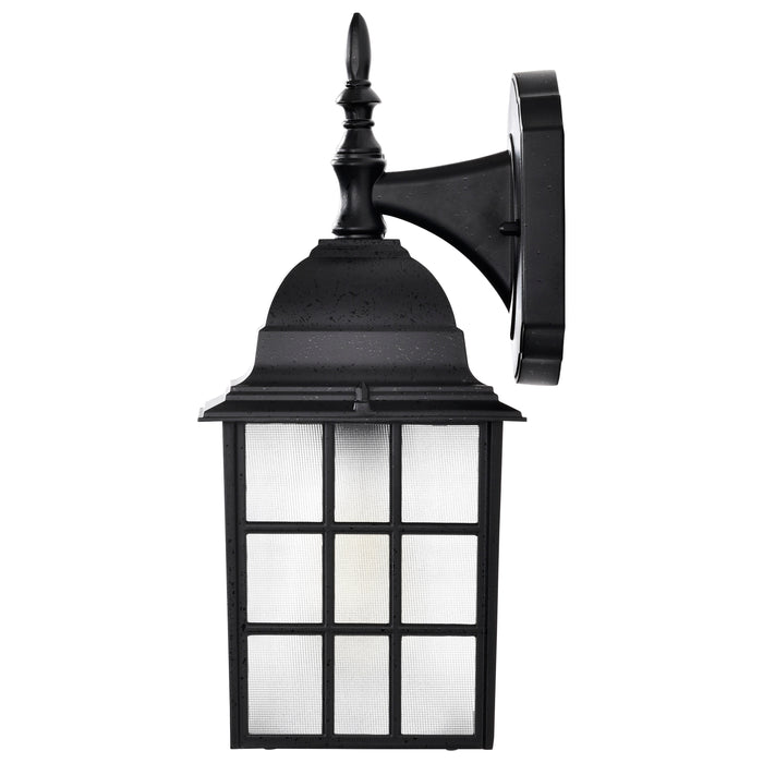 Adams One Light Wall Lantern in Textured Black