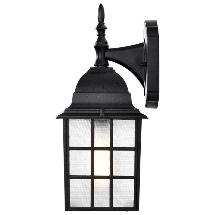 Adams One Light Wall Lantern in Textured Black