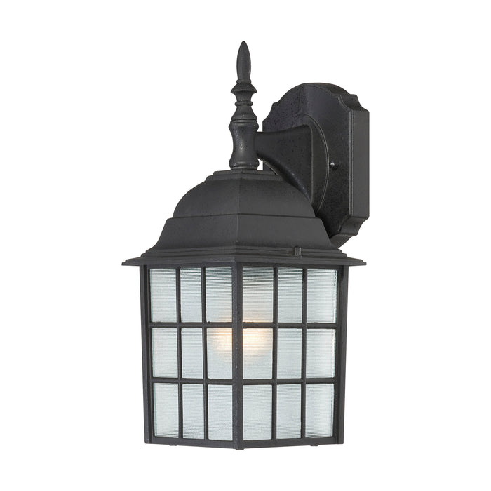 Adams One Light Wall Lantern in Textured Black