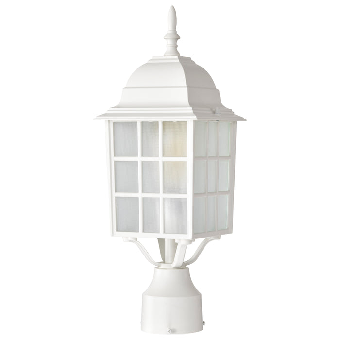 Adams One Light Post Lantern in White