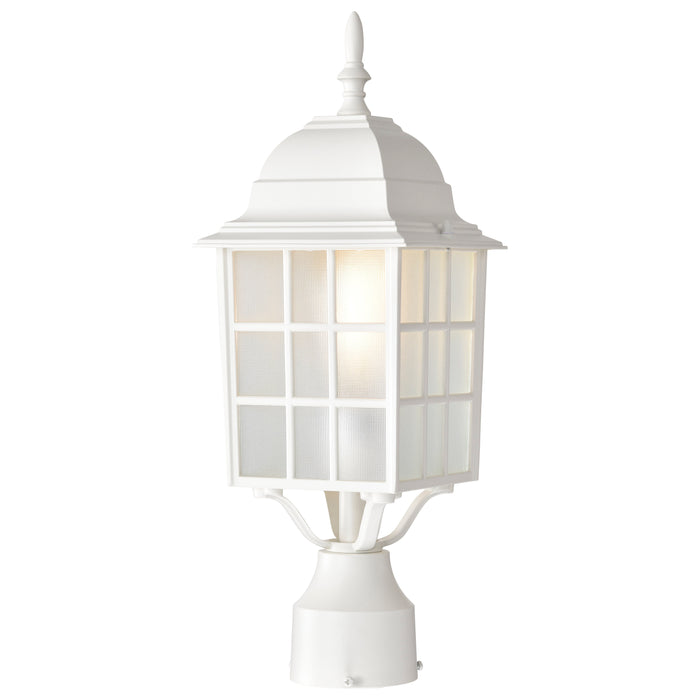 Adams One Light Post Lantern in White