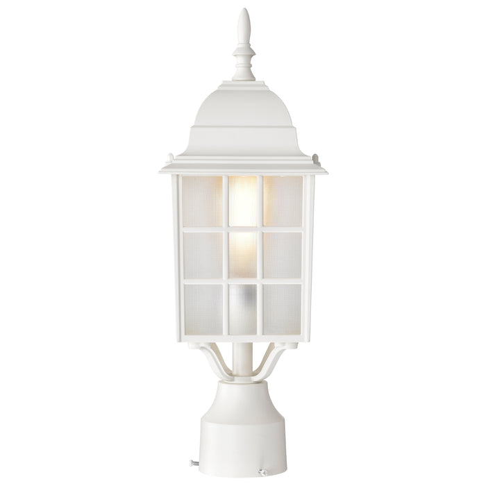 Adams One Light Post Lantern in White