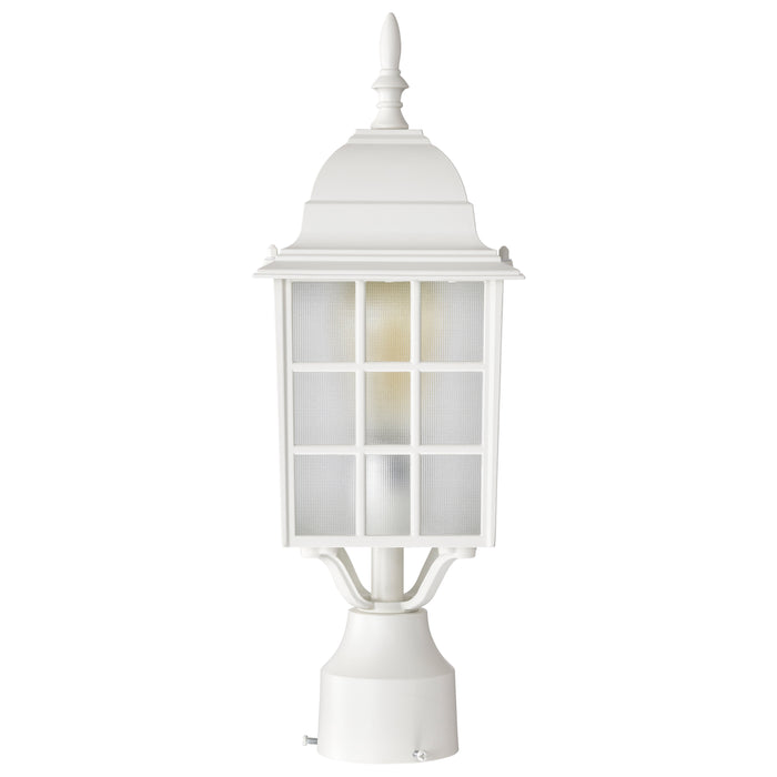 Adams One Light Post Lantern in White