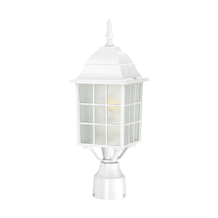 Adams One Light Post Lantern in White