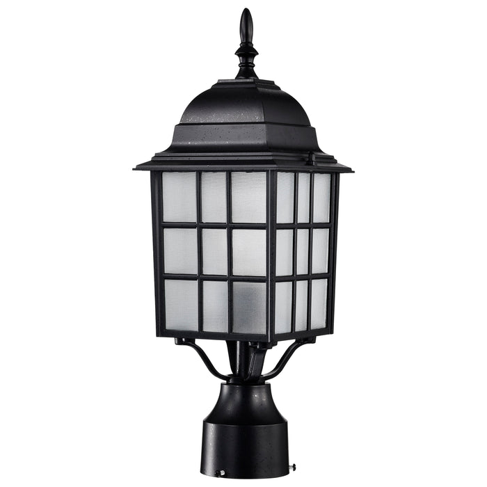 Adams One Light Post Lantern in Textured Black