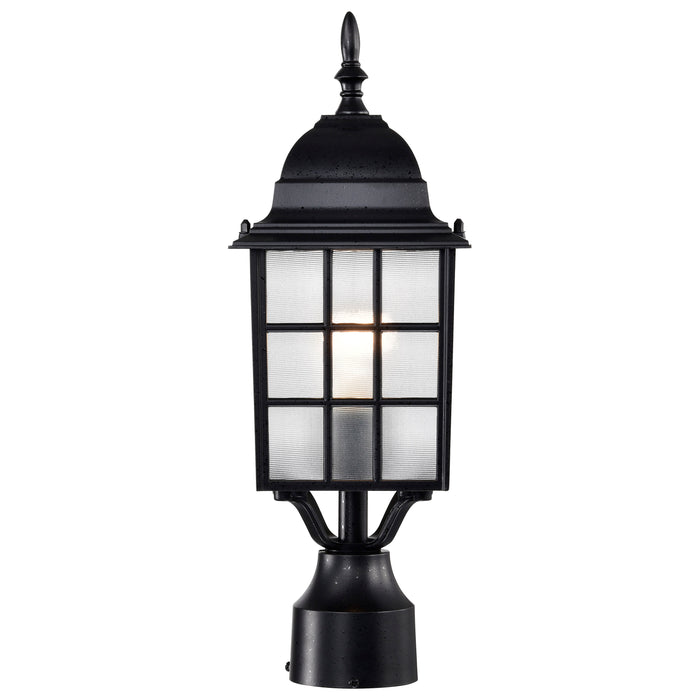 Adams One Light Post Lantern in Textured Black