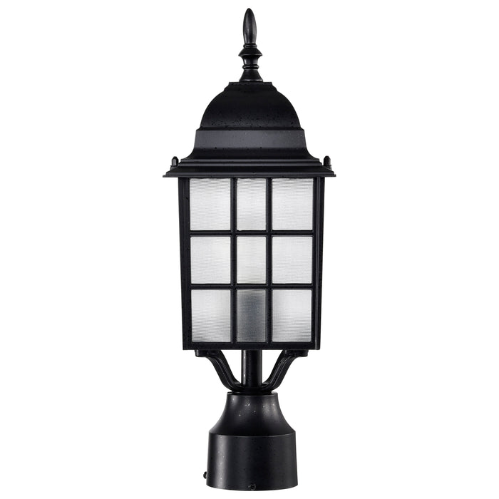 Adams One Light Post Lantern in Textured Black