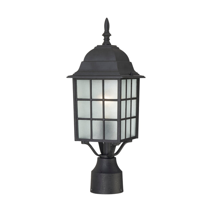 Adams One Light Post Lantern in Textured Black