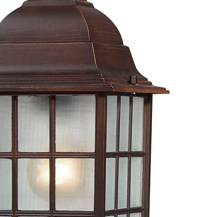 Adams One Light Hanging Lantern in Rustic Bronze