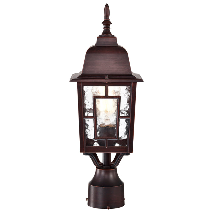 Banyan One Light Post Lantern in Rustic Bronze