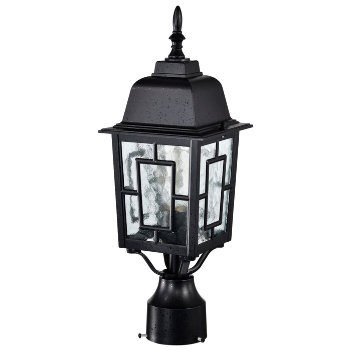 Banyan One Light Post Lantern in Textured Black