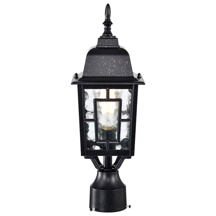 Banyan One Light Post Lantern in Textured Black