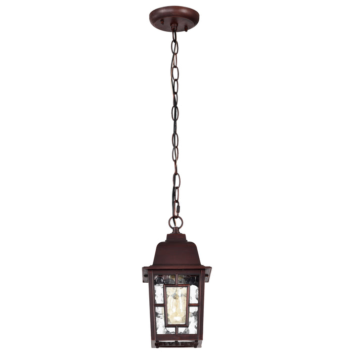 Banyan One Light Hanging Lantern in Rustic Bronze