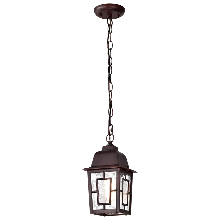 Banyan One Light Hanging Lantern in Rustic Bronze