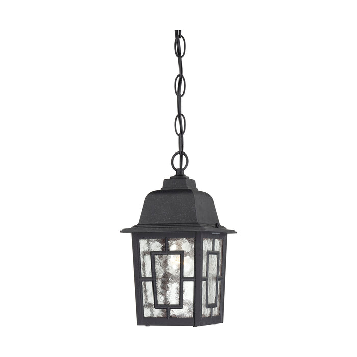 Banyan One Light Hanging Lantern in Textured Black