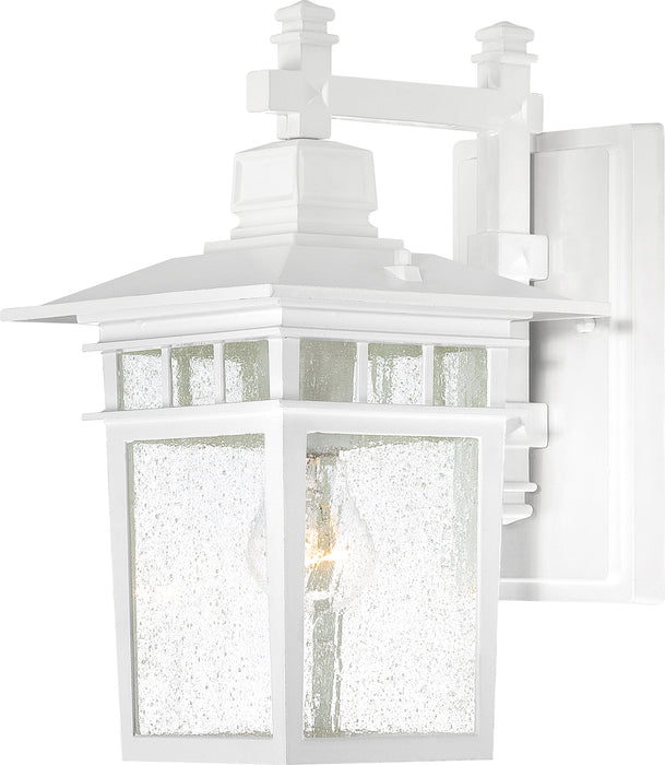 Cove Neck One Light Wall Lantern in White / Clear Seeded