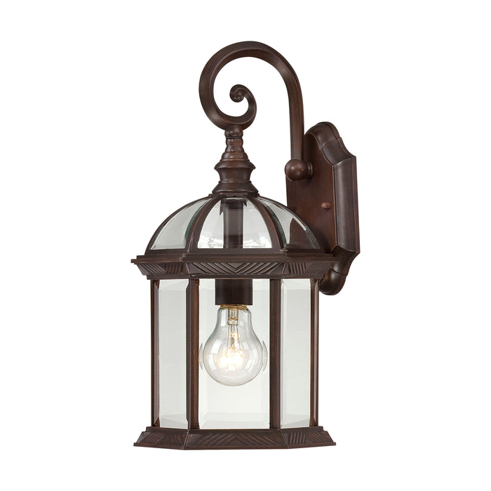 Boxwood One Light Wall Lantern in Rustic Bronze