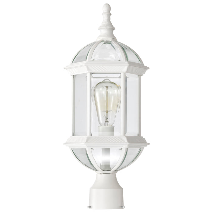 Boxwood One Light Post Lantern in White