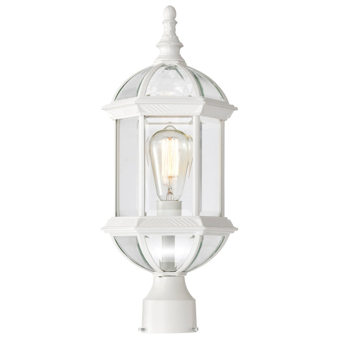 Boxwood One Light Post Lantern in White