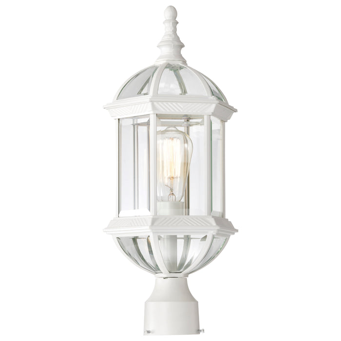 Boxwood One Light Post Lantern in White