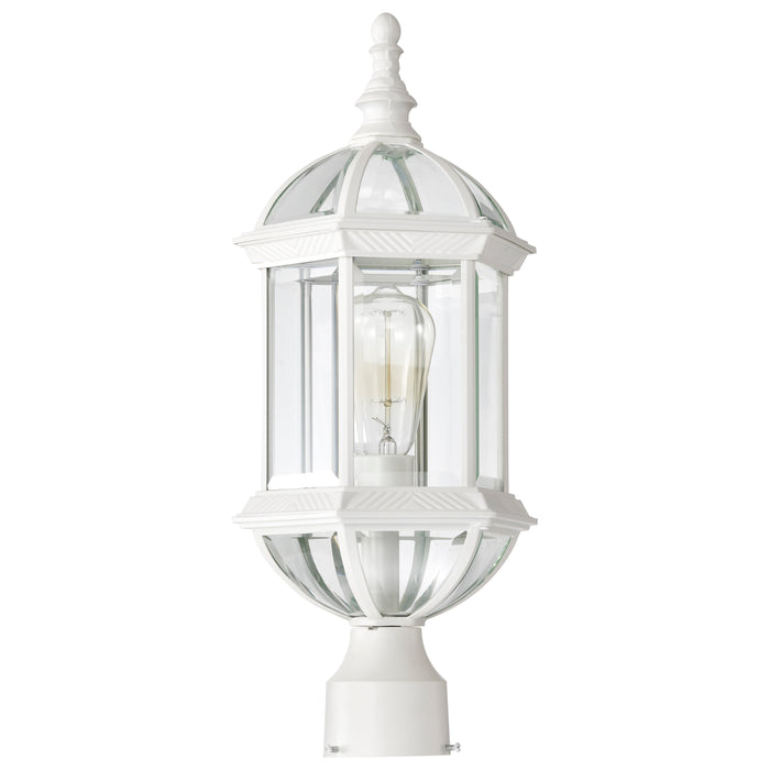 Boxwood One Light Post Lantern in White