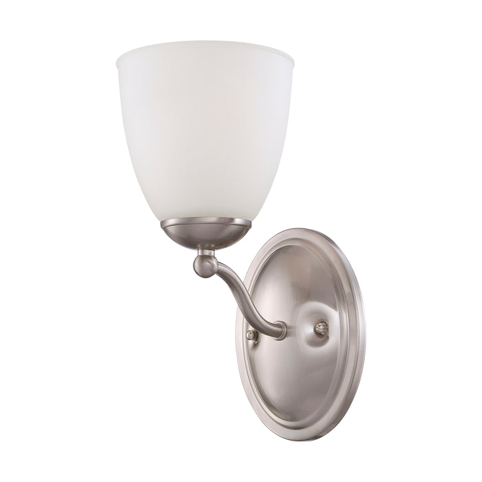 Patton One Light Vanity in Brushed Nickel