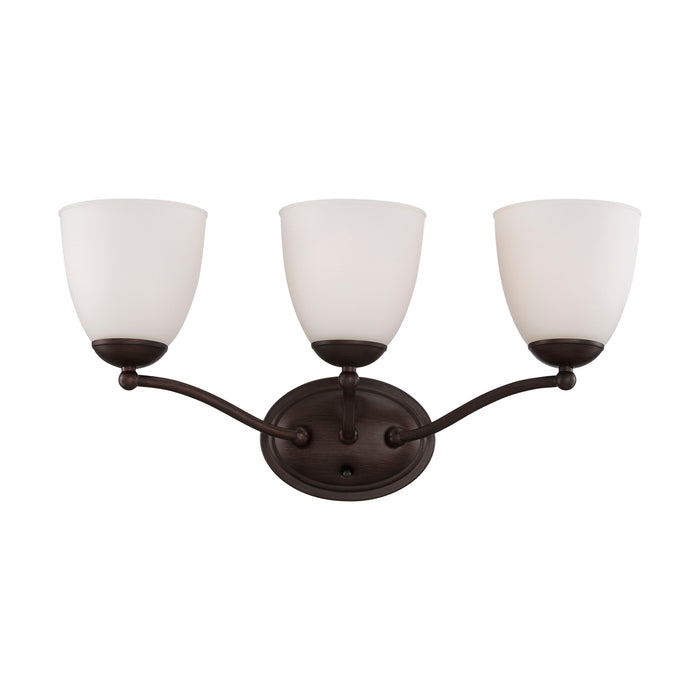 Patton Three Light Vanity in Prairie Bronze