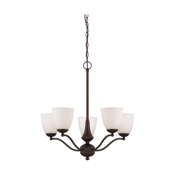 Patton Five Light Chandelier in Prairie Bronze