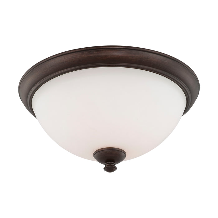 Patton Three Light Flush Mount in Prairie Bronze